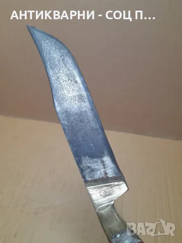 Стар Ръчно Кован Нож С Бронзов Обков., снимка 11 - Антикварни и старинни предмети - 49091121