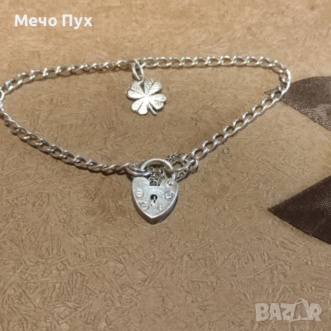 Сребърна гривна (259), снимка 6 - Гривни - 44829264