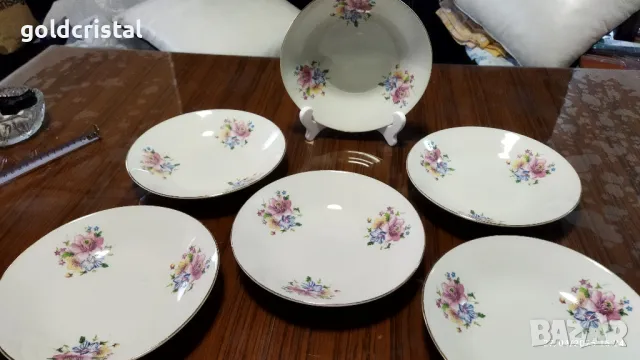 Стар български порцелан чинии дълбоки , снимка 2 - Антикварни и старинни предмети - 50092611