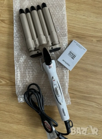 Тройна ретро преса за къдрене на коса  , снимка 10 - Преси за коса - 51773336