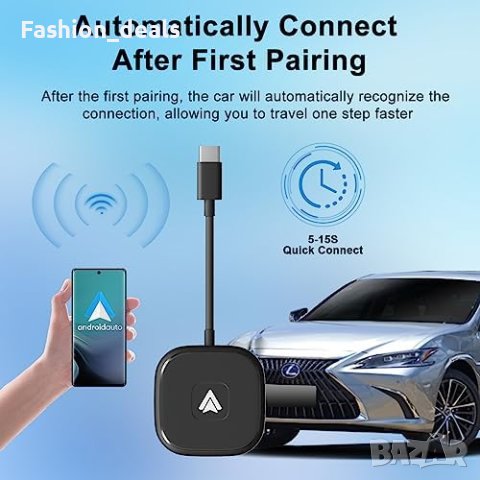 Нов CarPlay Безжичен Bluetooth адаптер за Android Auto USB C донгъл за OEM за Автомобил Кола, снимка 5 - Друга електроника - 41919421