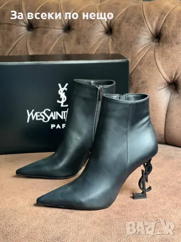 Дамски черни боти Yves Saint Laurent - 2 налични цвята на тока Код D1039, снимка 6 - Дамски боти - 47401673