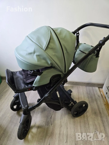 Milu Kids-Бебешка количка 2в1 Atteso Ledo:01 от еко кожа с олекотена алуминиева рамка, снимка 7 - Детски колички - 53426731