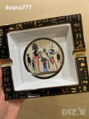 Великолепен пепелник с тема от египетската митология FM Фатхи Махмуд., снимка 5 - Антикварни и старинни предмети - 52822018