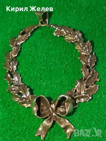 СТАРО АРТ ДЕКО ВИНТИДЖ УКРАШЕНИЕ СРЕБРО 800 с МНОГО ПЕЧАТИ ЮВЕЛИРНА ИЗРАБОТКА РЯДЪК ПЕНДАНТ 26335