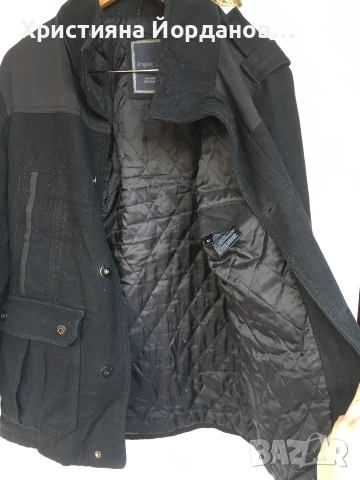 Мъжко зимно яке 60% вълна, М, снимка 2 - Якета - 52998984