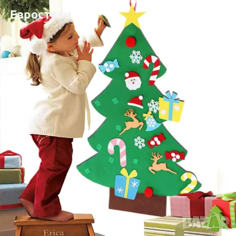 HOWAF 300 x бляскави коледни стикери за деца, коледно дърво, снежинка, стикери за Дядо Коледа, снимка 4 - Декорация за дома - 47841415