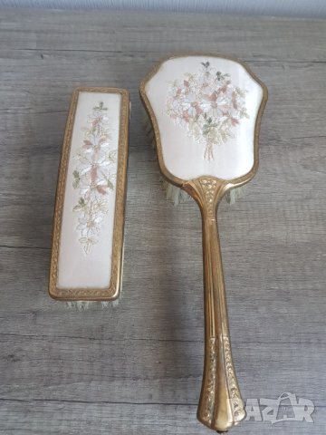 Ретро комплект дамска четка за коса и четка за дрехи, снимка 2 - Антикварни и старинни предмети - 41791190