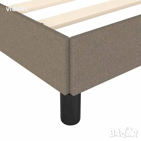 vidaXL Рамка за легло без матрак, таупе, 90x200 см, плат, снимка 7 - Спални и легла - 56147213