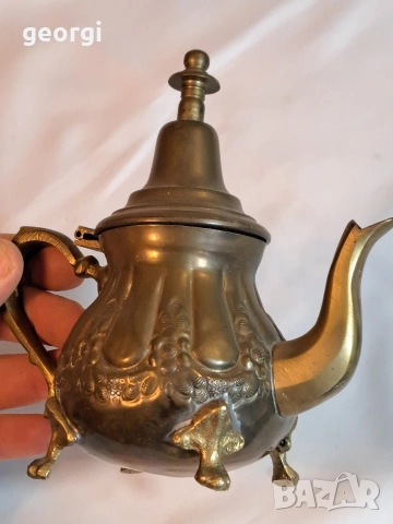 стар бронзов чайник 32/1, снимка 4 - Антикварни и старинни предмети - 53093099
