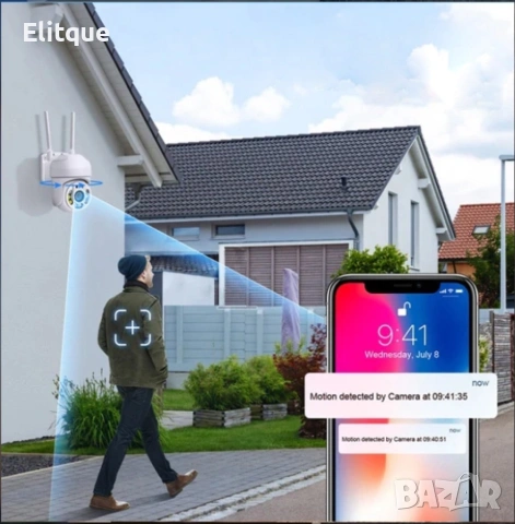 Wi-Fi камера 1080P с нощно виждане и двупосочно аудио – за PC, iOS и Android, снимка 4 - Друга електроника - 53406588