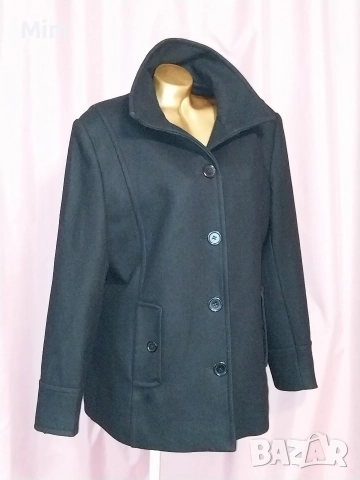 44 Дамско ,късо ,черно палто , снимка 8 - Палта, манта - 52557283