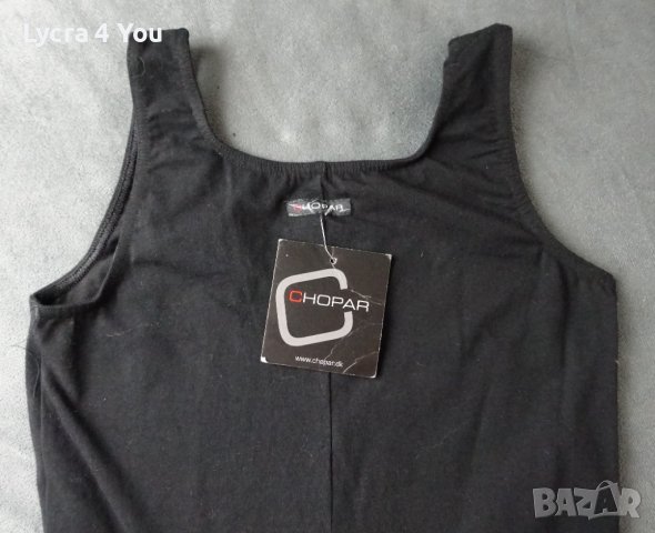 Chopar S черен нов памучен гащеризон тип потник със 7/8ми крачол, снимка 2 - Гащеризони - 41534470
