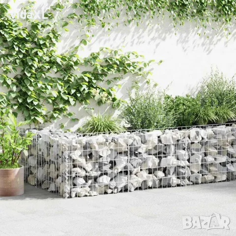 vidaXL Габионна кошница, поцинкована стомана, 300x30x50 см, снимка 2 - Огради и мрежи - 56146023