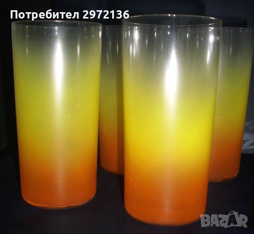 Чаши и кана за фреш матирано цветно стъкло, снимка 3 - Сервизи - 53131189
