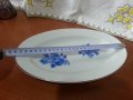 Стар български порцелан плато елипса , снимка 4