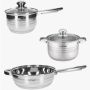Комплект съдове за готвене 12 части, неръждаема стомана, снимка 5