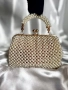 Дамска чанта и перли и метална рамка , снимка 2