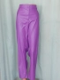 4XL Кожен ,нов панталон в лилаво за едра дама , снимка 1