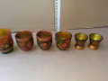 Рисувани дървени чаши ХОХЛОМА - 8 броя , Русия , СССР, снимка 6
