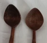 Стари дървени лъжици 2 броя. , снимка 3