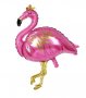 Голямо Фламинго с корона фолио фолиев балон хелий и въздух, снимка 2