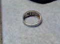 СТИЛЕН СТАР ПРЪСТЕН от БЛАГОРОДНА СТОМАНА с БЯЛА ПОЗЛАТА и ПЕЧАТ 835 НЯКОИ ЦИРКОНЧЕТА ЛИПСВАТ! 48266, снимка 8