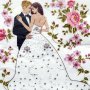 Салфетка за декупаж с тема 'Младоженци'