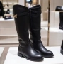 Равни ботуши - черна кожа - HS25 , снимка 2