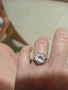Продавам нежен сребърен пръстен с печат 925, с бял циркон с размер 10 мм. , снимка 4