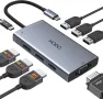 Докинг станция HODO USB C с 2 DisplayPort,HDMI,VGA,PD 100W,3хUSB A 2.0 порта, снимка 1