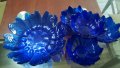 Стъклени купи синьо стъкло, снимка 1 - Други - 40820016