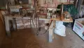  Стабилен самоделен струг за дърво с дисков шлайф Стара дърводелска машина, снимка 3