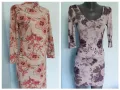 Два броя / Стилни и еластични рокли с флорален принт, различни размери, по една бройка , снимка 1