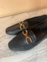 Черни кожени мокасини имитация на крокодилска кожа със златни катарами 38 номер като нови 🖤, снимка 5