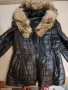 дамско яке от естествена кожа и естествен пух на качулата, снимка 2