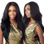Дълга черна синтетична перука 75 см с Lace Front 13×4, снимка 3