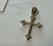 Златна висулка(кръст) 1.16гр., снимка 5