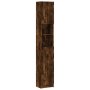 vidaXL Шкаф за баня, опушен дъб, 32x25,5x190 см, инженерно дърво(SKU:815537