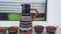 Керамична каничка с 5 бр. чашки, снимка 3