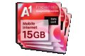 A1 дата data Предплатен мобилен интернет 15GB сим карта / sim card, снимка 1 - Карти памет - 41547874