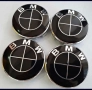 Комплект капачки за джанти BMW 68 мм Алуминий Черен 4 бр, снимка 2