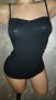 Черно памучно боди  бикина с тънки презрамки , снимка 7