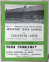 Книги Футбол - Програми: Bradford - Colchester United - 1966