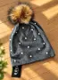 Amia Moda нова шапка с естествен пух, снимка 1