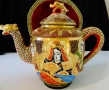 Кана японски порцелан Satsuma,Дракон,злато,1.5 литра. , снимка 4