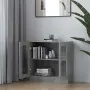 vidaXL Шкаф витрина, бетонно сив, 82,5x30,5x80 см, инженерно дърво, снимка 3