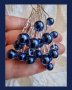 Фуркети с тъмно сини перли-10 броя в пакет., снимка 1 - Аксесоари за коса - 39043832