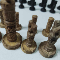 Дървени фигури на шах от Индонезия, снимка 10 - Колекции - 44658252
