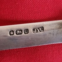 Антикварен сребърен джобен нож 1887г., снимка 3 - Колекции - 40286419